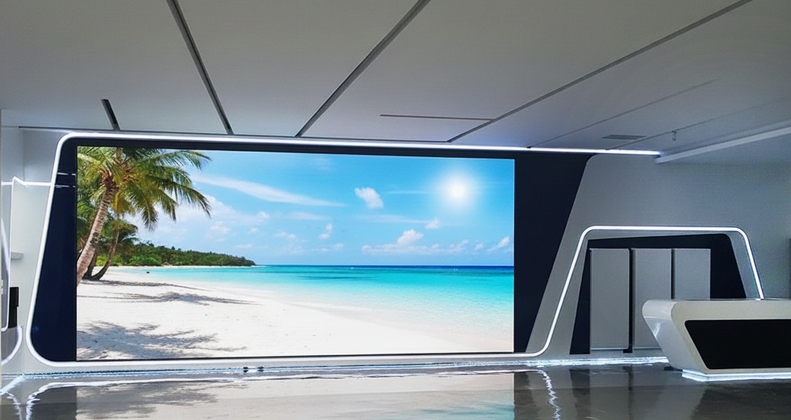 LED screen 4.5x2.5 MultiRu in the mall